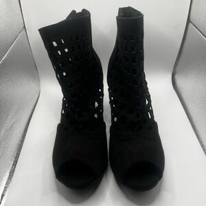NEW Dance And Sway Women's Size 7-7.5 Black Shoes Flared Heel 3"